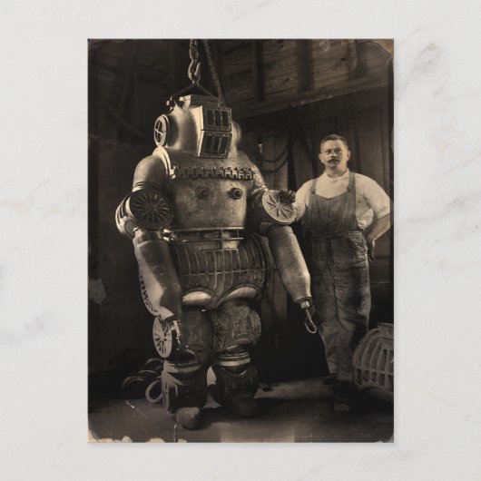 Carte postale Armure vintage puissance (Devant)