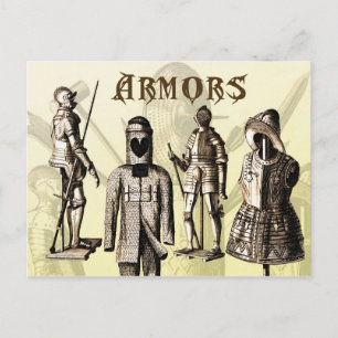 Carte Postale Armures médiévales