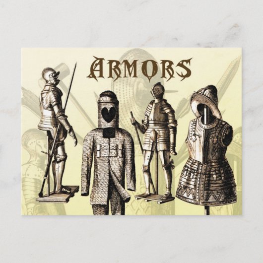 Carte Postale Armures médiévales (Devant)