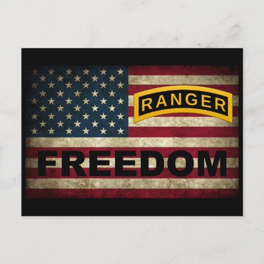 Carte Postale Army Ranger School - American Flag - Liberté (Devant)