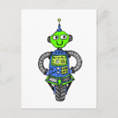 Carte Postale Arnie robot, bleu et vert (Devant)