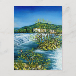 Carte Postale ARNO RIVER À ROVEZZANO Florence Italie