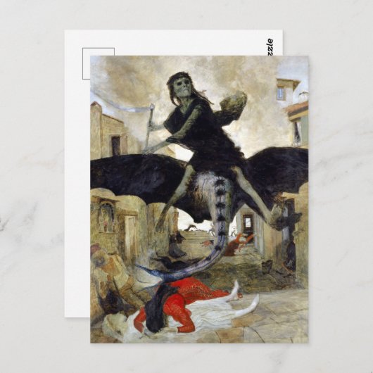 Carte Postale Arnold Böcklin L'affiche de la peste (Devant / Derrière)