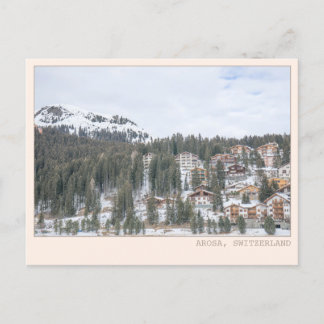 Carte Postale Arosa Suisse Cabane d'art de ville de ski