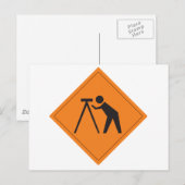 Carte Postale Arpenteur au signe de travail (Devant / Derrière)