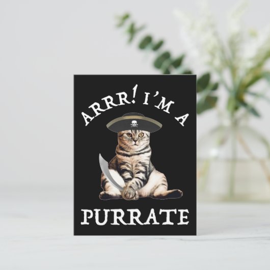 Carte Postale Arr ! Je suis un purrate (Debout devant)