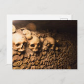 Carte Postale Arrangement Skeletal, Catacombes de Paris (Devant / Derrière)
