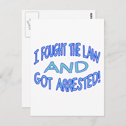 Carte Postale Arrestation (Devant / Derrière)