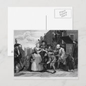 Carte Postale Arrestation pour dette, assiette V (Devant / Derrière)