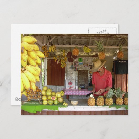 Carte Postale Arrêt de fruits (Devant / Derrière)