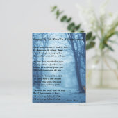 Carte Postale Arrêt par les bois par : Robert Frost (Debout devant)