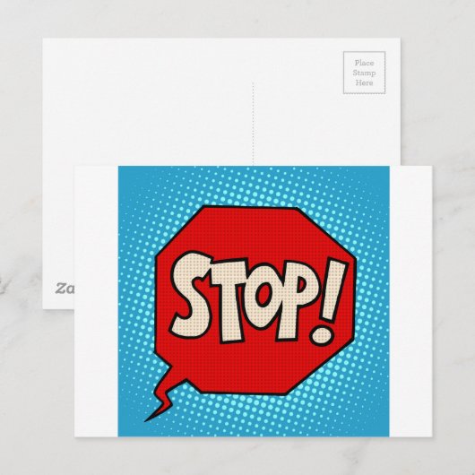 Carte Postale Arrêter (Devant / Derrière)