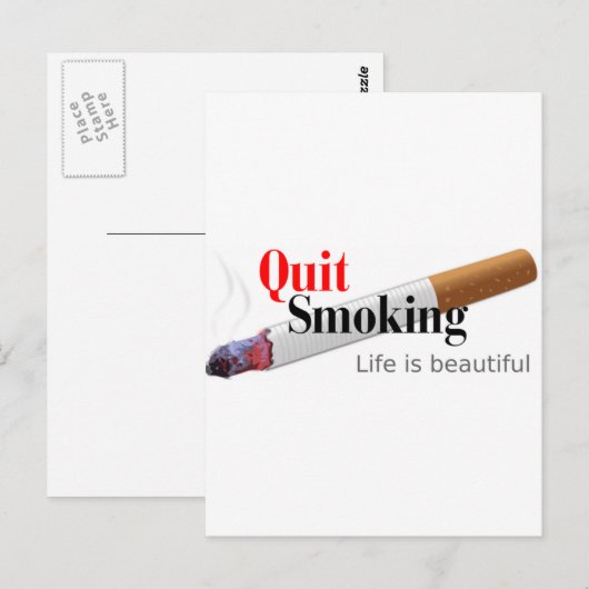 Carte Postale Arrêter de fumer (Devant / Derrière)