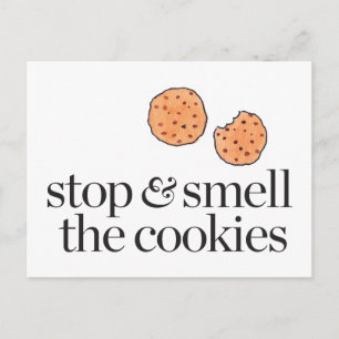 Carte Postale Arrêter et sentir les cookies