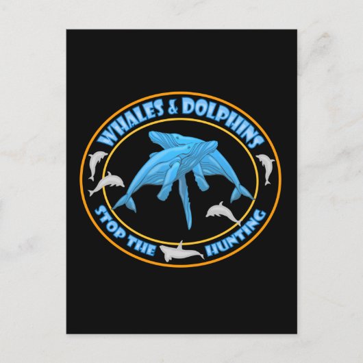 Carte Postale Arrêter la chasse aux baleines (Devant)