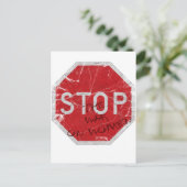 Carte Postale Arrêter la guerre contre les femmes (Debout devant)