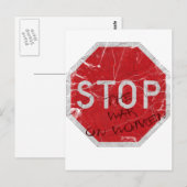 Carte Postale Arrêter la guerre contre les femmes (Devant / Derrière)