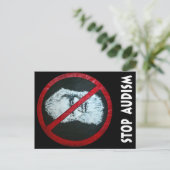 Carte Postale Arrêter l'audisme (Debout devant)