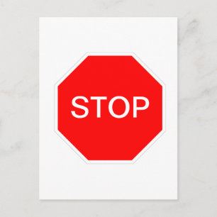 Carte Postale Arrêter le signe
