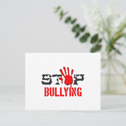 Carte Postale Arrêter l'intimidation (Debout devant)