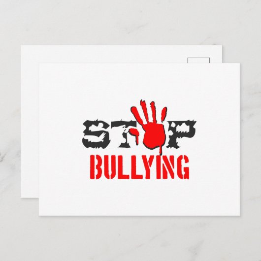 Carte Postale Arrêter l'intimidation (Devant / Derrière)
