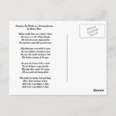 Carte Postale Arrêter par Woods dans une soirée enneigée (Dos)