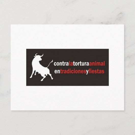 Carte Postale Arrêtez Bull Fighting ! (Devant)