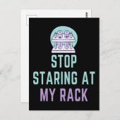CARTE POSTALE ARRÊTEZ DE COMMENCER PAR MON RACK - FUNNY LAB TECH (Devant / Derrière)