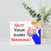 Carte Postale Arrêtez de fumer votre peau (Debout devant)
