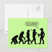 Carte Postale Arrêtez de me suivre, je suis créationniste ! (Devant / Derrière)