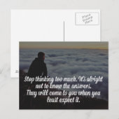 Carte Postale Arrêtez de penser à autant de citations (Devant / Derrière)