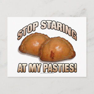 Carte Postale Arrêtez de regarder mes pâtés !