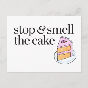 Carte Postale Arrêtez et sentez le gâteau