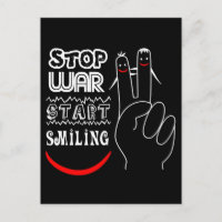 Arrêtez la guerre, commencez à sourire Signe de pa