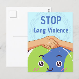 Carte Postale Arrêtez la poignée de main de la violence des gang