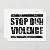 Carte Postale Arrêtez la violence armée (Devant / Derrière)