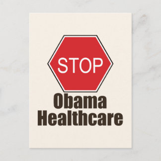 Carte Postale Arrêtez Obama Healthcare Postcard