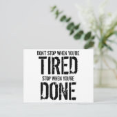 Carte Postale Arrêtez quand vous avez terminé (Debout devant)