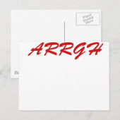 CARTE POSTALE ARRGH ! ! ! (Devant / Derrière)