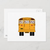 Carte Postale Arrière du bus scolaire (Devant / Derrière)