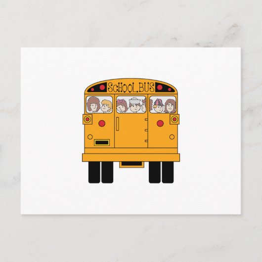 Carte Postale Arrière du bus scolaire (Devant)