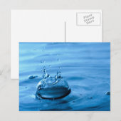Carte Postale Arrière - plan Abstrait de gouttelettes d'eau (Devant / Derrière)