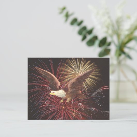 Carte Postale Arrière - plan Aigle et Fireworks, ZSSG (Debout devant)