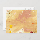 Carte Postale arrière - plan aquarelle (Devant / Derrière)