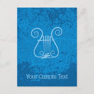 Carte Postale Arrière - plan Blue Lyre