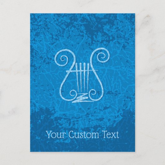 Carte Postale Arrière - plan Blue Lyre (Devant)