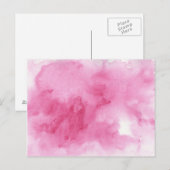 Carte Postale arrière - plan couleur rose pour votre (Devant / Derrière)