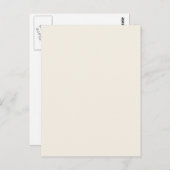 Carte Postale Arrière - plan couleur velours beige clair (Devant / Derrière)