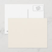 Carte Postale Arrière - plan couleur velours beige clair (Devant / Derrière)