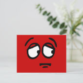 Carte postale Arrière - plan Customisée Emoticon (Debout devant)